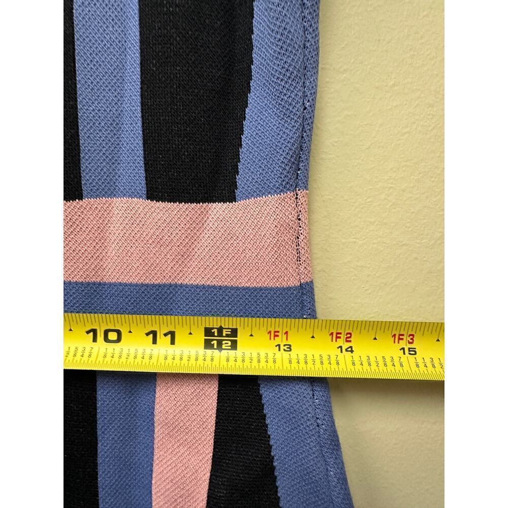 Workwear Petite Small Stripe Midi Sweater Sheath Dress Blue/Pink/Black - Picture 10 of 10
